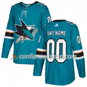 Adidas Maillot de Hockey San Jose Sharks Personnaliser 2017-2018 Teal Authentic - Homme